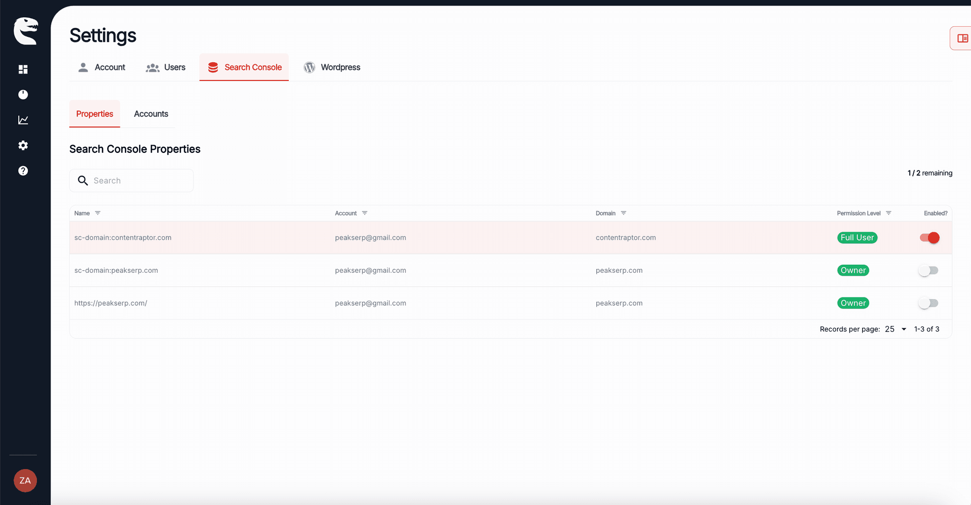 Connect your Google Search Console account